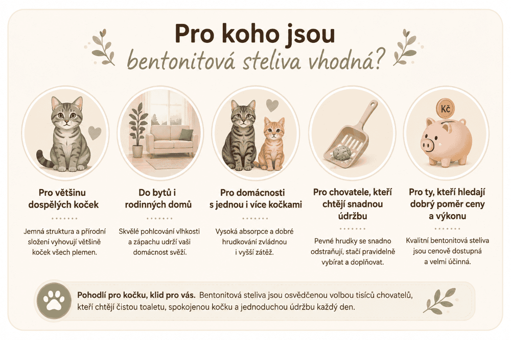 Pro koho jsou bentonitová steliva vhodná